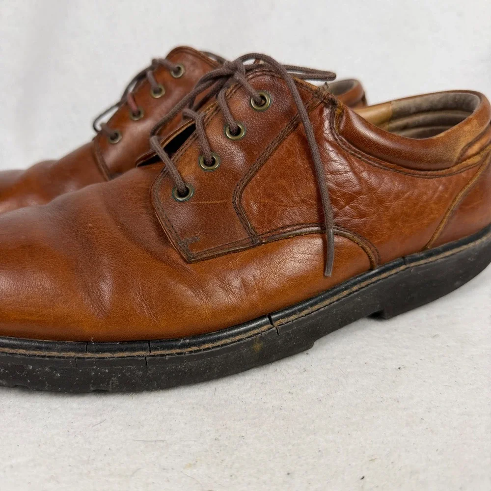 Dockers Oxford Shoes Mens 12 M Waterproof Leather Brown Formal
